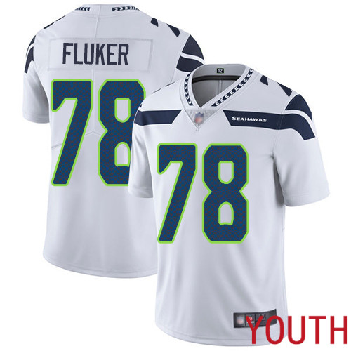 Seattle Seahawks Limited White Youth D.J. Fluker Road Jersey NFL Football 78 Vapor Untouchable